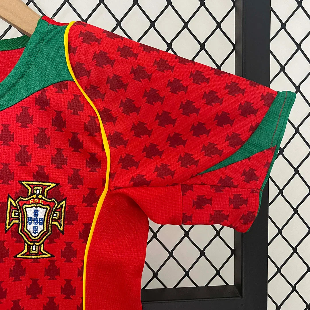 2004 Retro Portugal Home Jersey Kids Size