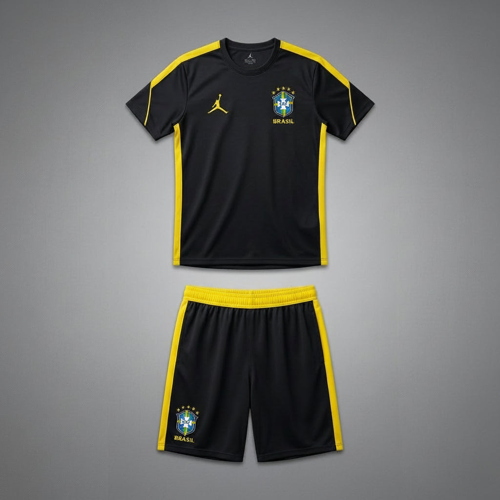 Brazilië Geel Zwart Training Tenue
