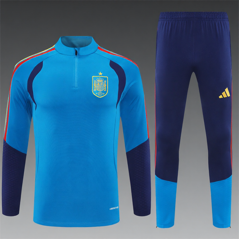 25/26 Spanje Lichtblauw Donkerblauw Trainingspak
