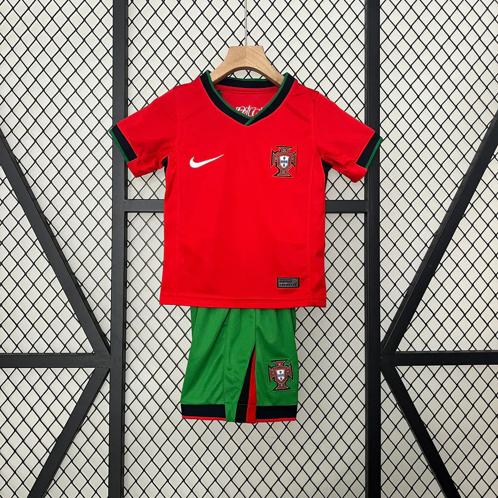 Portugal 2024 Home Jersey Kids Size