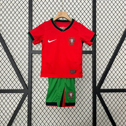 Portugal 2024 Home Jersey Kids Size