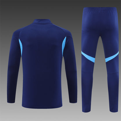 25/26 Real Madrid Donkerblauw Wit Trainingspak