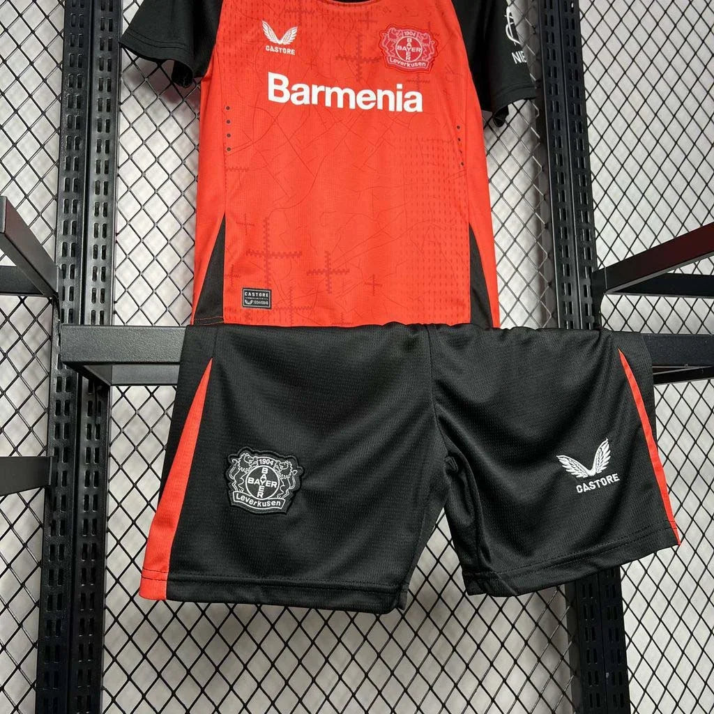 24/25 Leverkusen Home Kit Kids Size