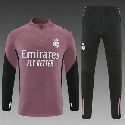25/26 Real Madrid Roze Zwart Trainingspak