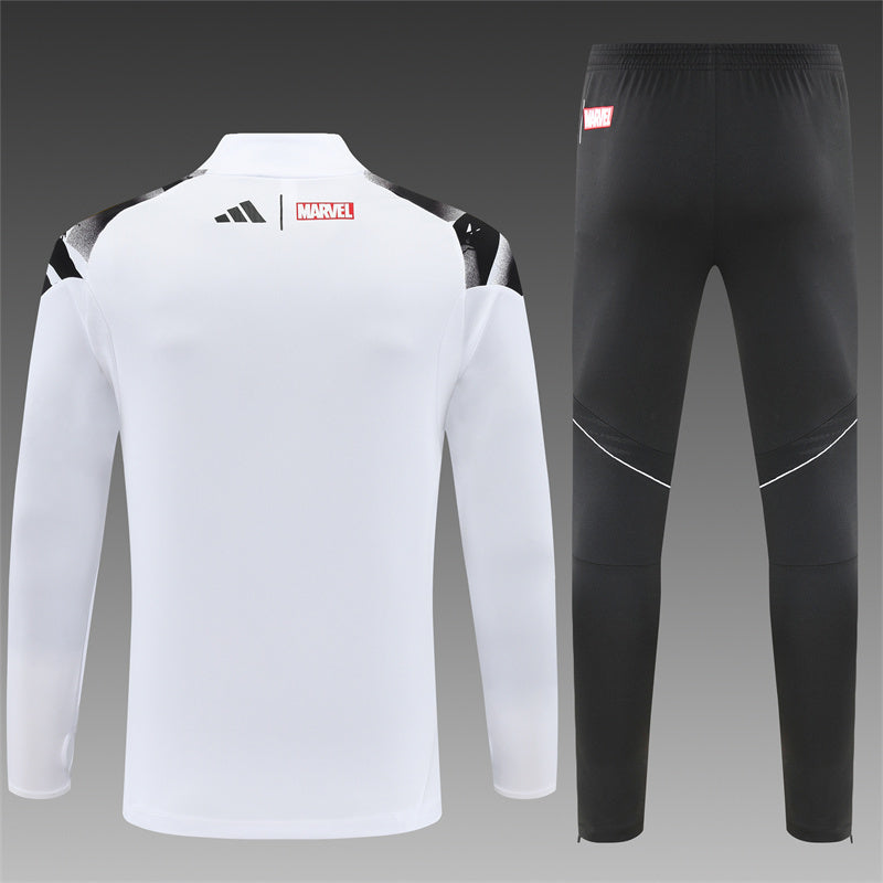 25/26 Real Madrid Wit Zwart Trainingspak