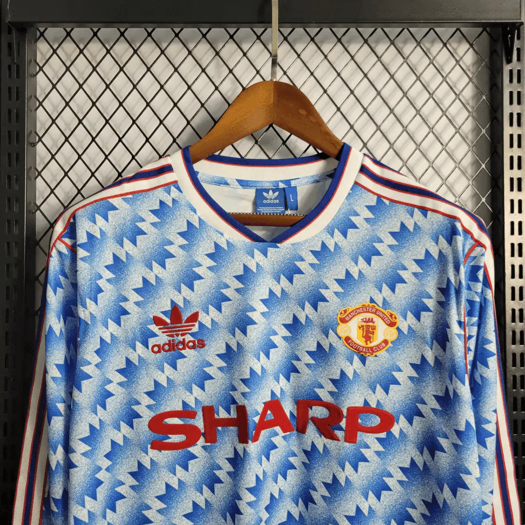 1990/1992 Retro Manchester United Away Long Sleeve