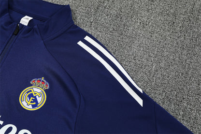 25/26 Real Madrid Donkerblauw Wit Trainingspak
