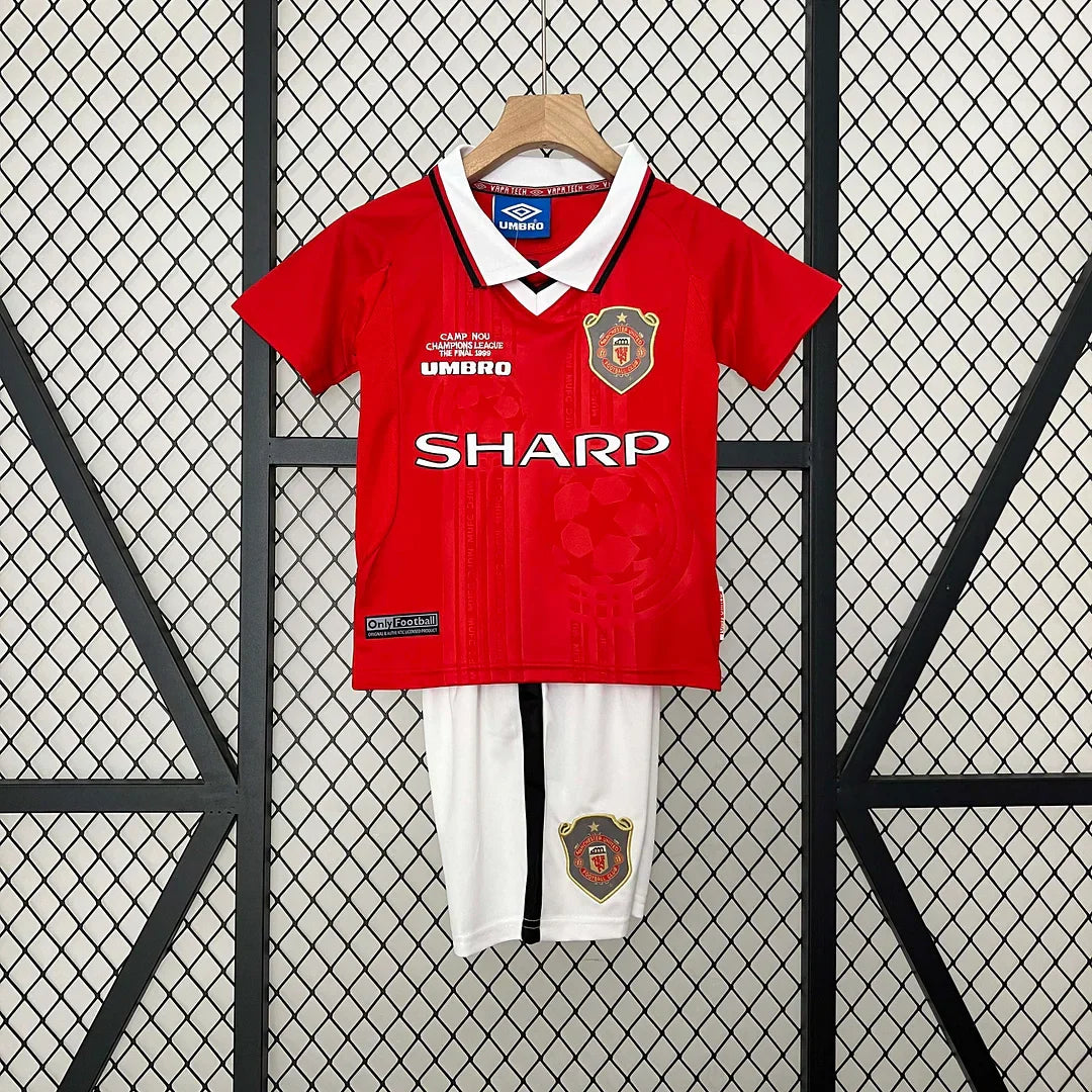 1999/2000 Retro Manchester United European Home Kids Size