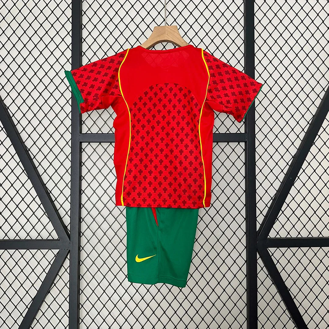 2004 Retro Portugal Home Jersey Kids Size
