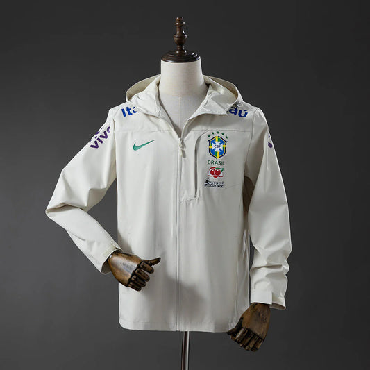 Brazilië Windbreaker Wit (Op Voorraad)