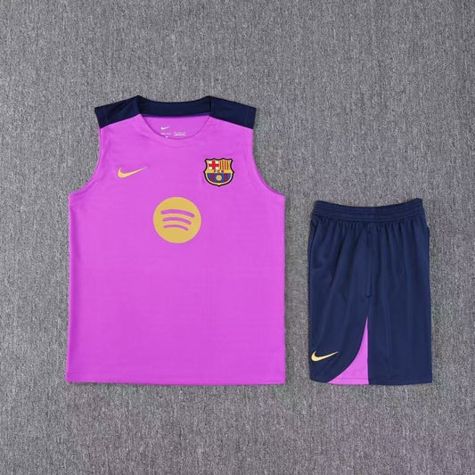 Barcelona Mouwloos Paarse Trainingssetje