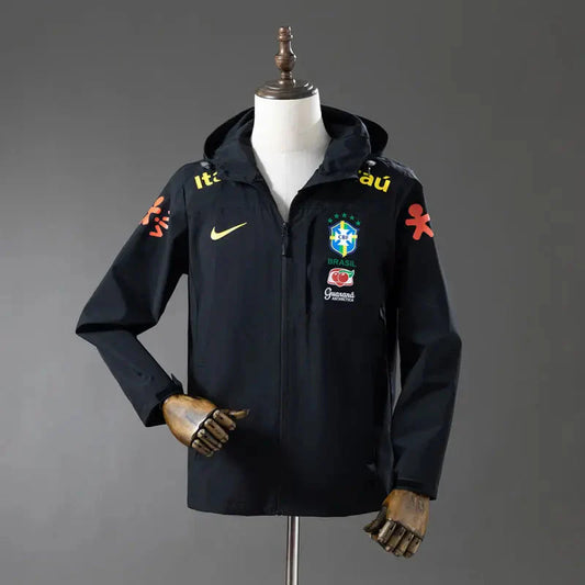 Brazilië Windbreaker Zwart (Op Voorraad)