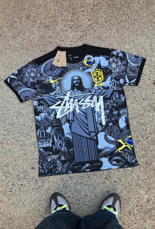 St√ºssy x Brazil "Jesus" Limited Jersey