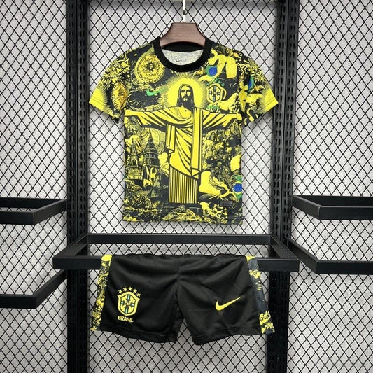 Brazil ‚ÄùJesus‚Äù Yellow Limited Jersey Kids Size