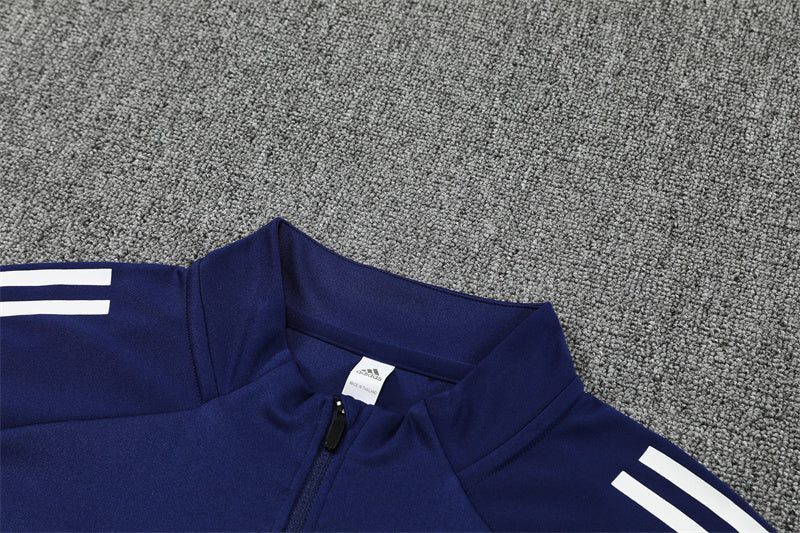 25/26 Real Madrid Donkerblauw Wit Trainingspak