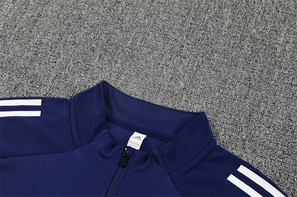 25/26 Real Madrid Donkerblauw Wit Trainingspak