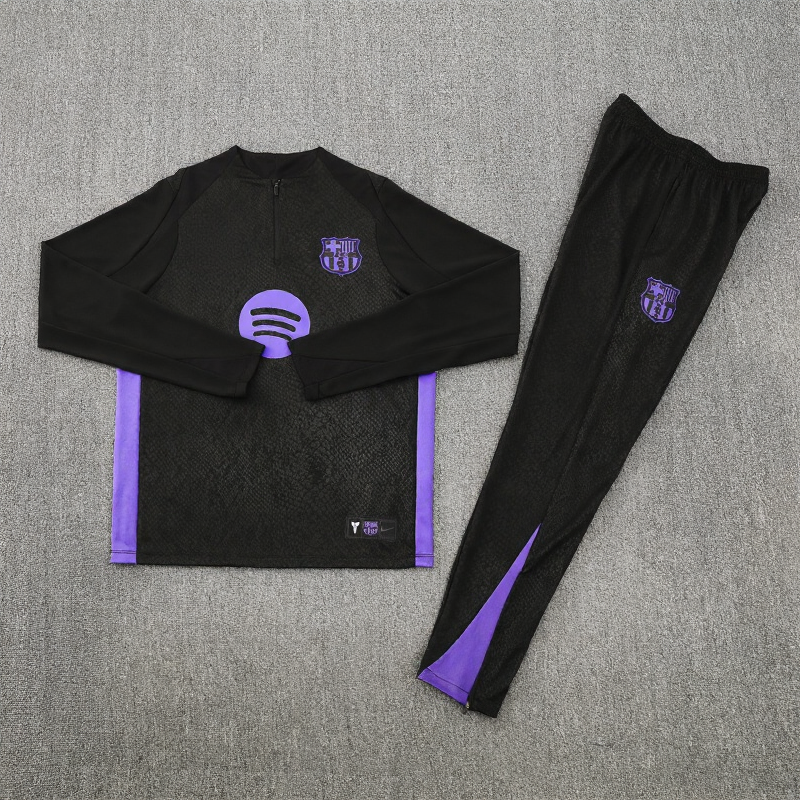 25/26 FC Barcelona Zwart Paars Trainingspak