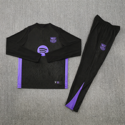 25/26 FC Barcelona Zwart Paars Trainingspak