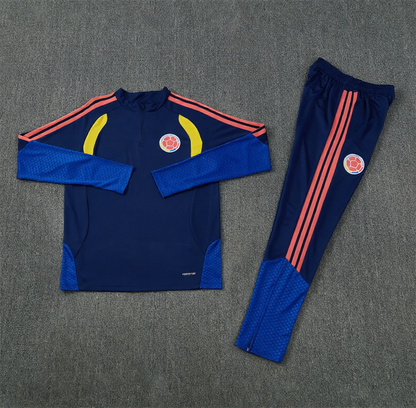 25/26 Colombia Donkerblauw Geel Trainingspak