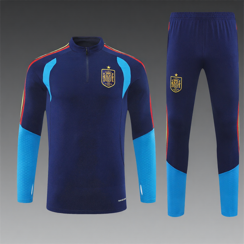 25/26 Spanje Donkerblauw Lichtblauw Trainingspak