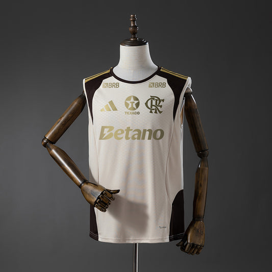 Flamengo 26/27 Met Sponsors Training - Apricot Tanktop Shirt
