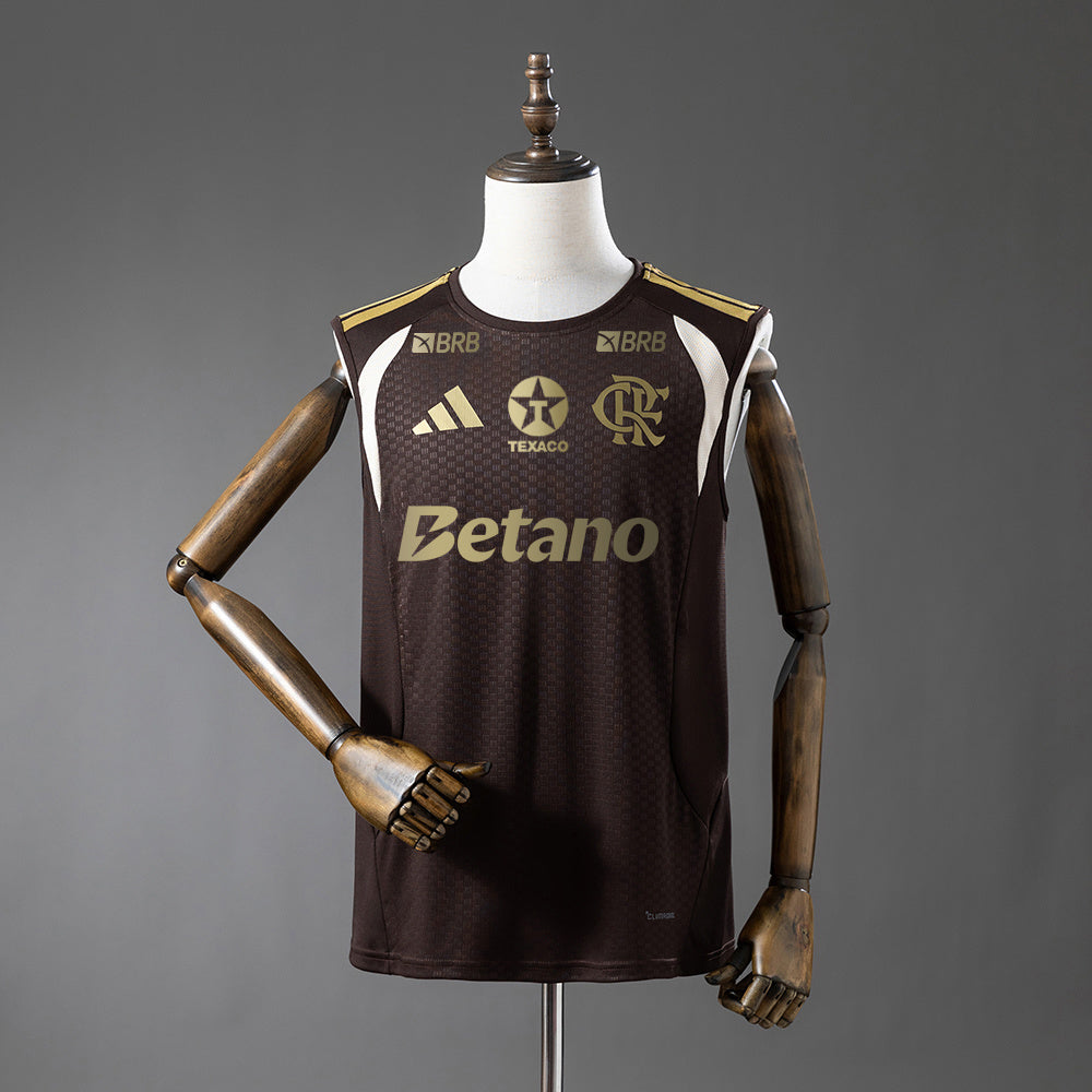 Flamengo 26/27 Met Sponsors Training - Brown Tanktop Shirt