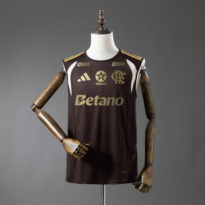 Flamengo 26/27 Met Sponsors Training - Brown Tanktop Shirt