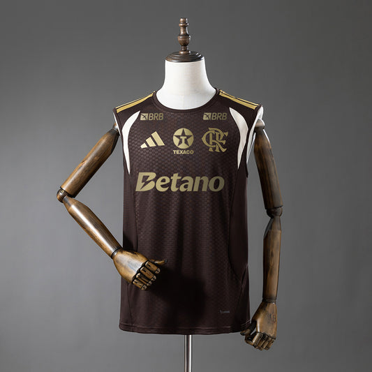 Flamengo 26/27 Met Sponsors Training - Brown Tanktop Shirt