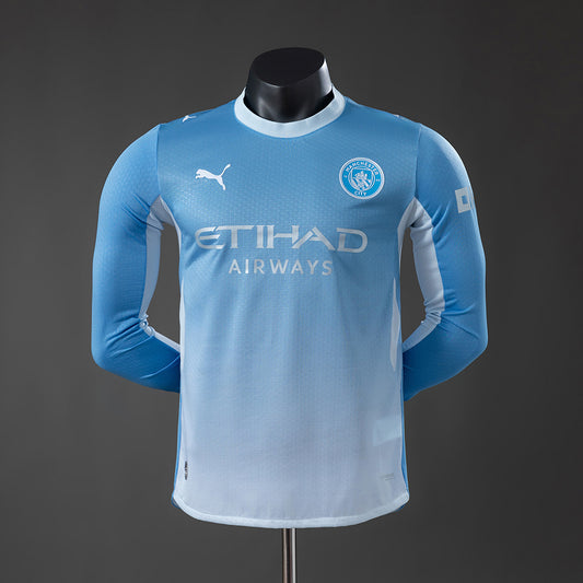 Manchester City 26/27 Thuis Spelersversie Lange Mouwen Shirt