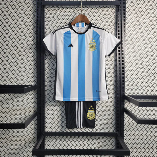 Argentina 2022 World Cup Home Jersey Kids Size
