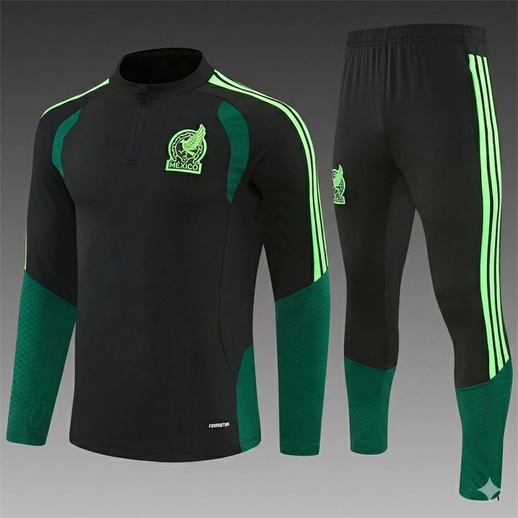 25/26 Mexico Zwart Groen Trainingspak