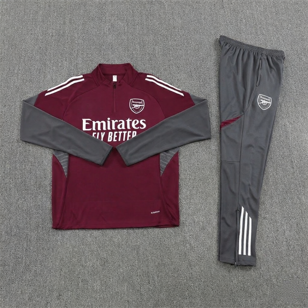 25/26 Arsenal Rood Grijs Trainingspak
