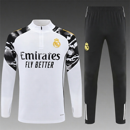 25/26 Real Madrid Wit Zwart Trainingspak