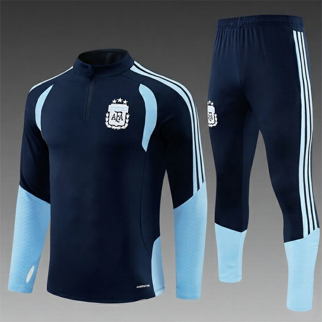25/26 Argentinië Donkerblauw Lichtblauw Trainingspak