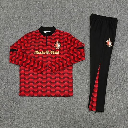 25/26 Feyenoord Rood Zwart Trainingspak