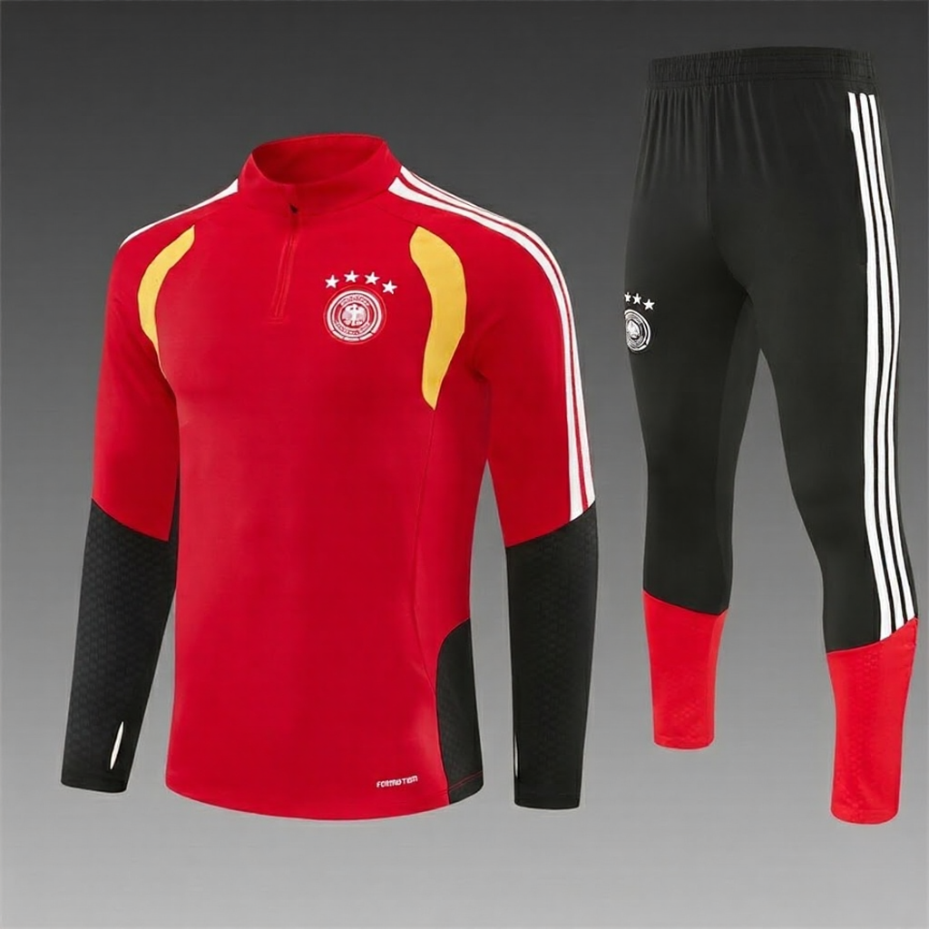 25/26 Duitsland Rood Zwart Trainingspak