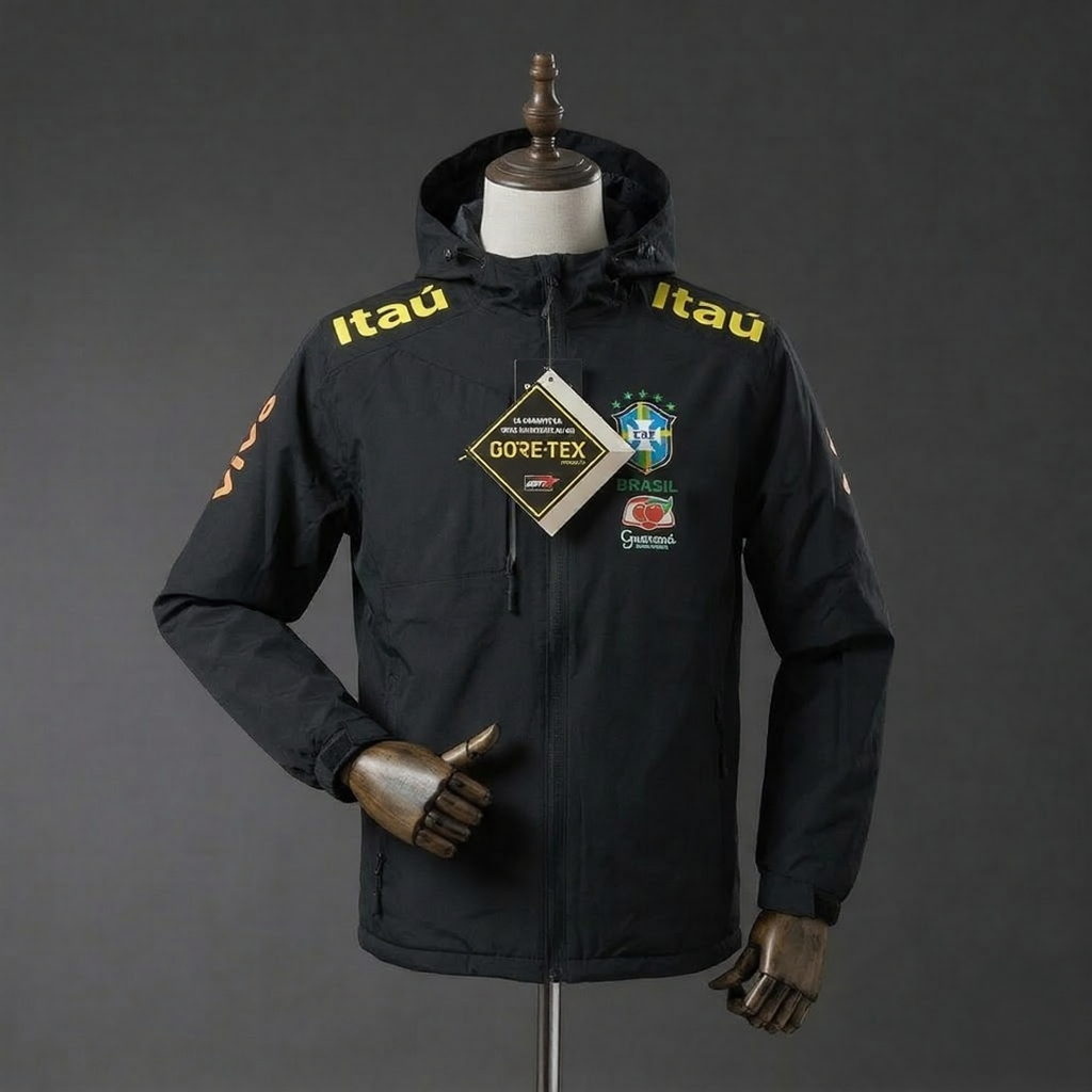 Brazilië Zwarte Windbreaker Jacket – Dun